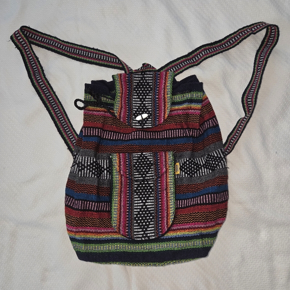 Multicolor Striped Backpack - Picture 1 of 4